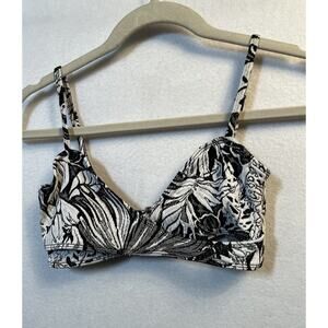 Beach Riot Swim Top Size M Black And White